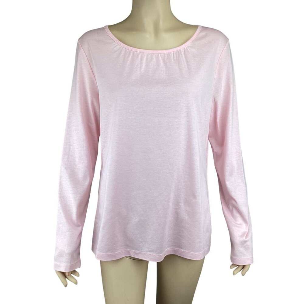 Brooks Brothers Top Size Large Pink‎ Long Sleeve Stretch Layering